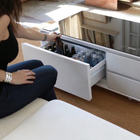 Sobro Coffee Table with Refrigerator