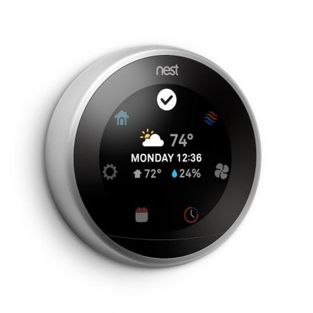 Nest (T3007ES) Learning Thermostat, Easy Temperature Control for Every Room in Your House, Stainless Steel (Third Generation), Works with Alexa
