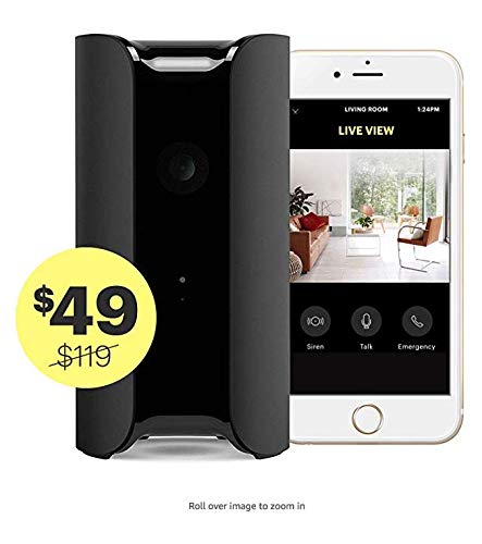 Canary View WiFi Home Monitor | Indoor 1080p HD Security Camera | Wide-Angle Lens, Motion + Person Alerts, Works w/Alexa & Google Home | Award-Winning Design, Black