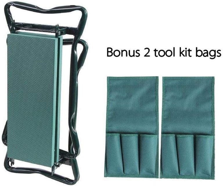 Garden Kneeler and Seat with 2 Bonus Tool Pouches - Useful Tools Store