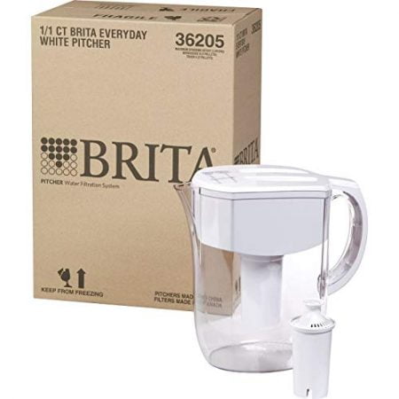 Brita Large 10 Cup Everyday Water Pitcher with Filter - BPA Free - White