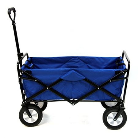 MAC Sports Collapsible Folding Outdoor Utility Wagon, Blue