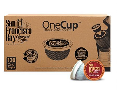 San Francisco Bay OneCup Fog Chaser (120 Count) Single Serve Coffee Compatible with Keurig K-cup Brewers Single Serve Coffee Pods, Compatible with Keurig, Cuisinart, Bunn, iCoffee Single Serve Brewers