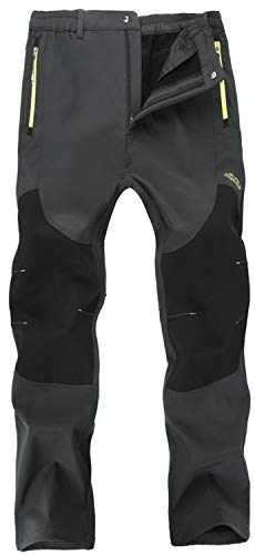 Singbring Women's Outdoor Windproof Hiking Pants Waterproof Ski Pants X-Large Gray(01F)