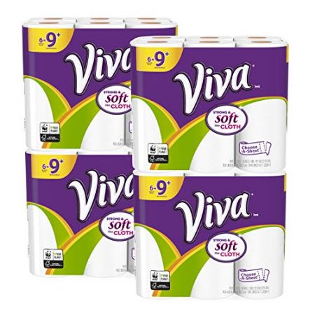 VIVA Choose-A-Sheet* Paper Towels, White, Big Plus Roll, 24 Count