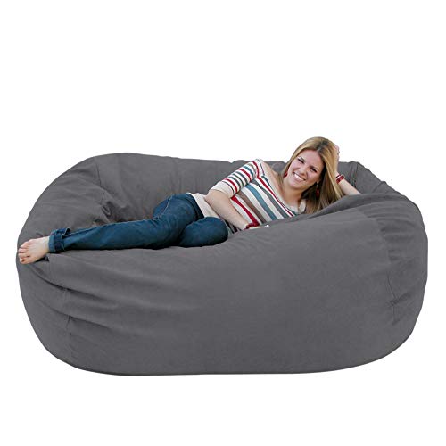Cozy Sack 6-Feet Bean Bag Chair, Large, Grey - Useful Tools Store