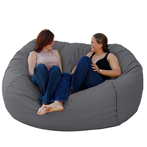 Cozy Sack 6-Feet Bean Bag Chair, Large, Grey - Useful Tools Store