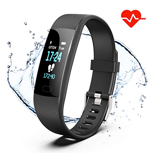 Fitness Tracker HR, Y1 Activity Tracker Watch with Heart Rate Monitor, Pedometer IP67 Waterproof Sleep Monitor Step Counter for Android & iPhone