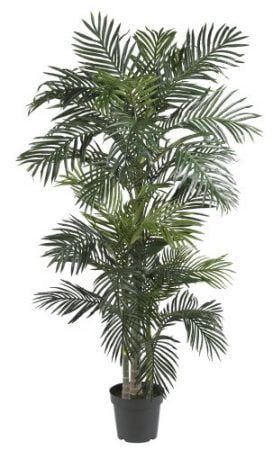 Nearly Natural 5289 Golden Cane Palm Silk Tree, 6.5-Feet, Green