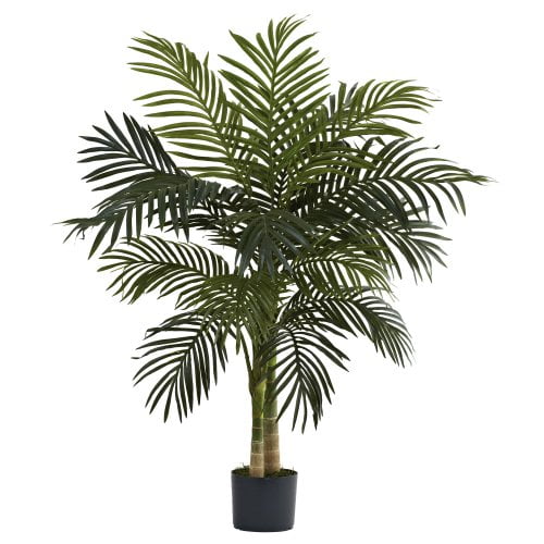 Nearly Natural 5357 Golden Cane Palm Tree, 4-Feet, Green