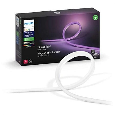 Philips Hue 530931 White & Color Ambiance 5m (Requires Hue Hub, Compatible with Amazon Alexa Apple HomeKit and Google Assistant) Outdoor Lightstrip, 16ft