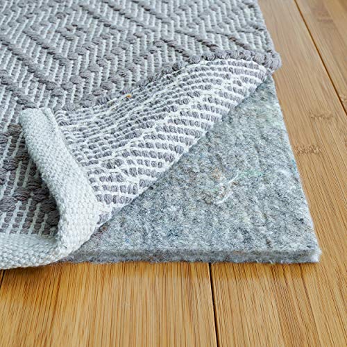 RUGPADUSA, 8' x 10', 1/3" Thick, Basics 100% Felt Rug Pad, Safe for All Floors and Finishes, Made in the USA