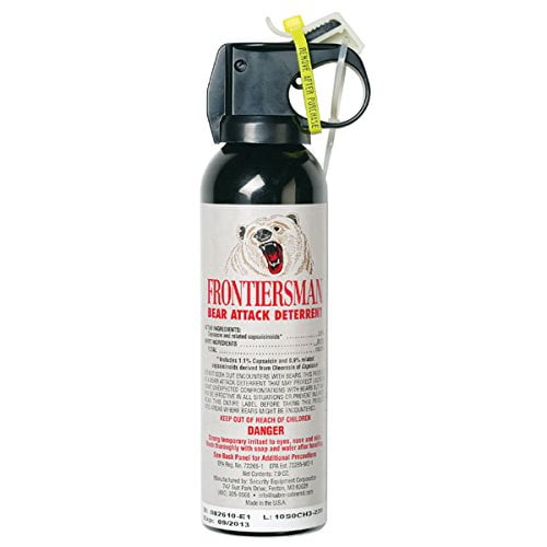 SABRE Frontiersman Bear Spray (9.2 oz & 7.9 oz with Holster & Multi-Pack Options) — Maximum Strength, Maximum Range & Greatest Protective Barrier Per Burst! — Effective Against All Types of Bears