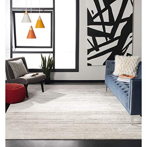 Safavieh Adirondack Collection ADR113B Ivory and Silver Modern Abstract Area Rug (8' x 10')
