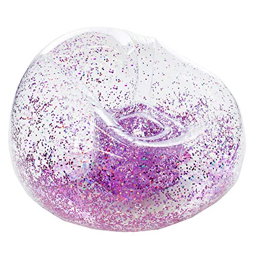 Glitter BloChair Inflatable Pink Holographic Glitter Chair