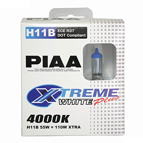 PIAA 15411 H11B Xtreme White Plus High Performance Halogen Bulb, (Pack of 2)