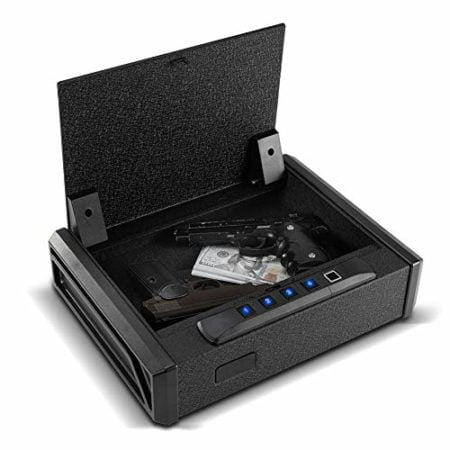 RPNB Gun Security Safe, Quick-Access Firearm Safety Device with Biometric Fingerprint or RFID Lock, Home & Personal Safe Series