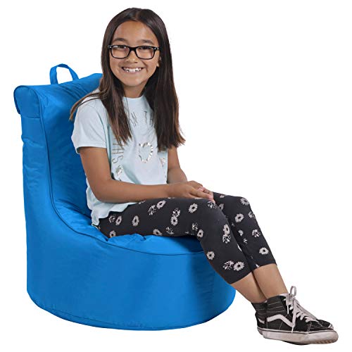 Factory Direct Partners Cali Paddle Out Sack Bean Bag Chair, Dirt-Resistant Coated Oxford Fabric, Flexible Seating for Kids, Teens, Adults, Furniture for Bedrooms, Dorm Rooms, Classrooms - French Blue