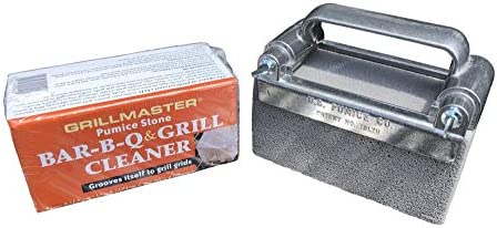 Grillmaster Combo - 2 x Grill Cleaning Pumice Bricks + Aluminum Grill Brick Holder, Use to Clean Restaurant Flat Top Grills or Griddles, Remove Carbon, Grease and More Without Harsh Chemicals