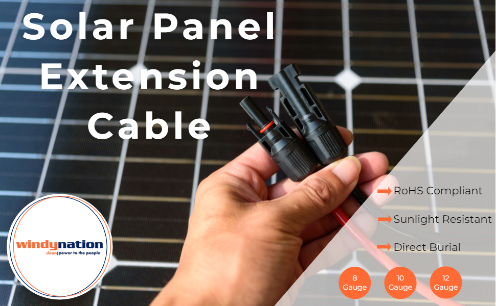 windynation solar panel extension cable 