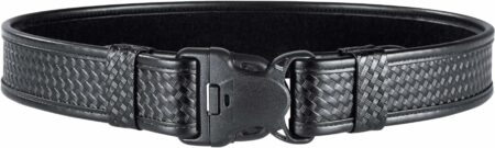Bianchi 7980 Duty Belt with Tri-Release Buckle, Fits 2 inch Belt Loop, Basket Weave or Plain Black